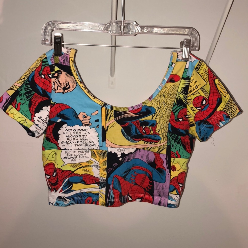 Forever 21 Spider man crop top